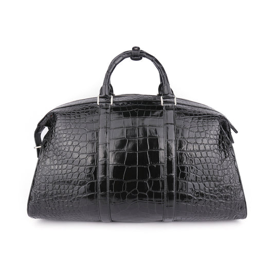 Ladies large capacity crocodile leather ladies bag genuine leather bag casual sports fitness Boston bag