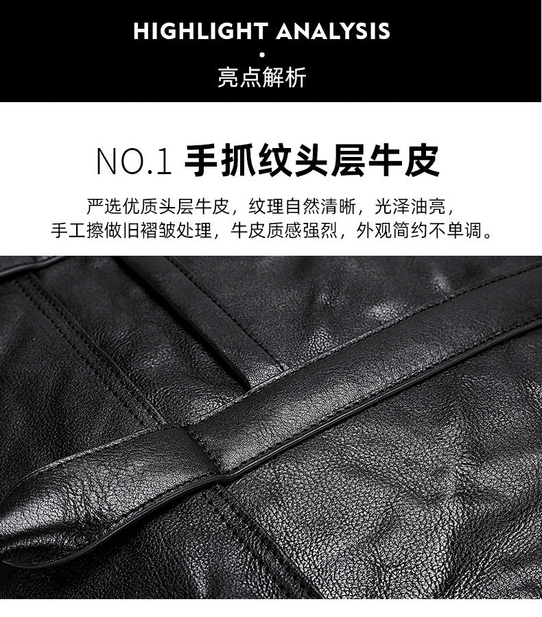 Men's handbag, genuine cowhide leather, high quality, large capacity, briefcase, handbag for men 