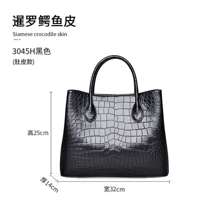 Crocodile skin women's bag genuine leather bag fashion trends women's bag large capacity handbag