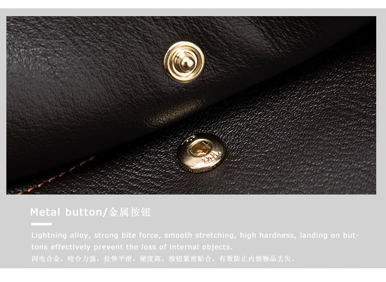 Men's Long Wallet Retro Genuine Cowhide Leather Large Capacity Card Holder RFID Anti-Theft Business Clutch Bag 