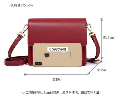 Genuine leather women's bag Crossbody bag that goes with anything Casual accordion bag Trend shoulder bag. Pochette