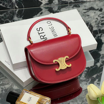 Women's Handbag Luxury Saddle Bag Ladies Bag Trumpet Genuine Leather Shoulder Bag