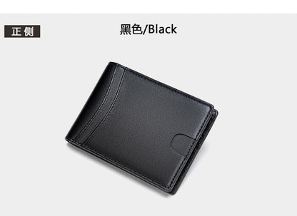 Men's wallet cowhide genuine leather retro RFID anti-theft brush card bag men's wallet 