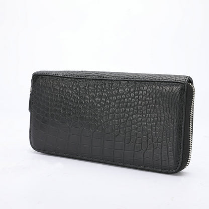 Matte Crocodile Belly Skin Genuine Leather Long Wallet High Quality Men's Wallet Men's Handbag