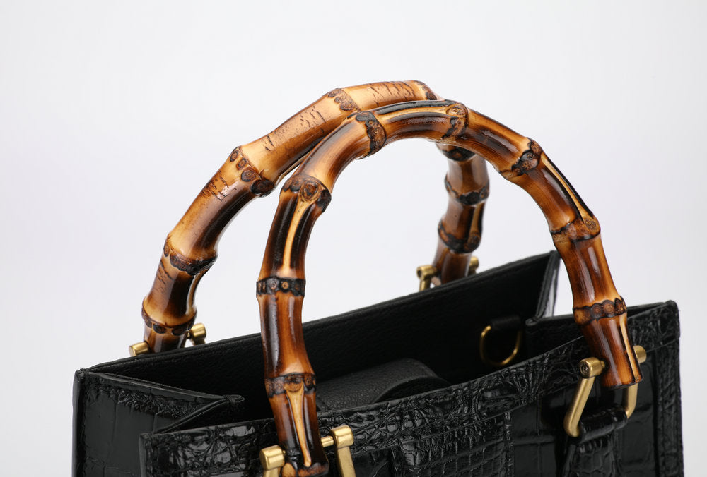 Women's Shoulder Bag Leather Tote Bag Siamese Crocodile Leather Genuine Leather Goes with Anything