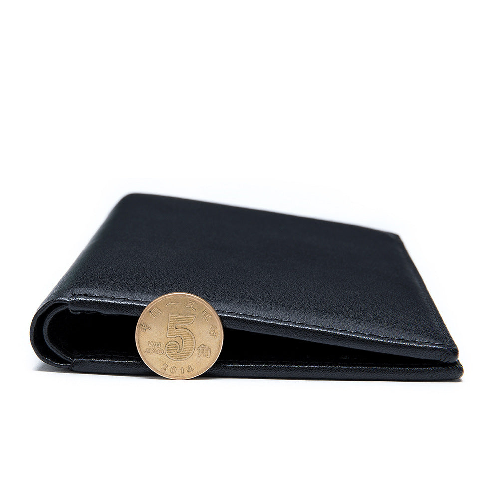 Men's Wallet Genuine Cow Leather Passport Card Holder Business Men's Wallet 