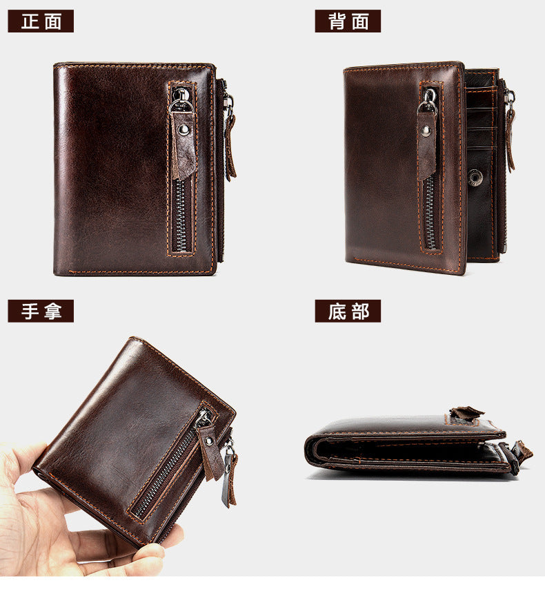 Men's Short Wallet High Quality Retro Men's Card Bag Wallet 