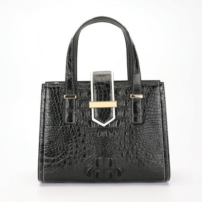 Women's Leather Tote Bag Goes with Anything Siamese Crocodile Skin Shoulder Bag 2way Bag 