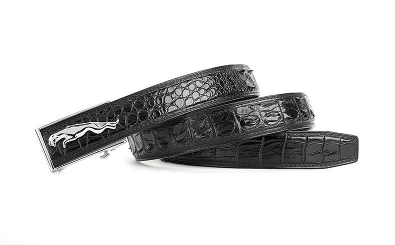 Men's Belt Siamese Crocodile Skin Genuine Leather Automatic Buckle Casual Men's Belt 