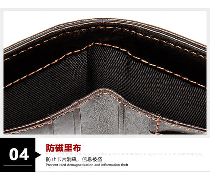 Men's Short Wallet High Quality Retro Men's Card Bag Wallet 