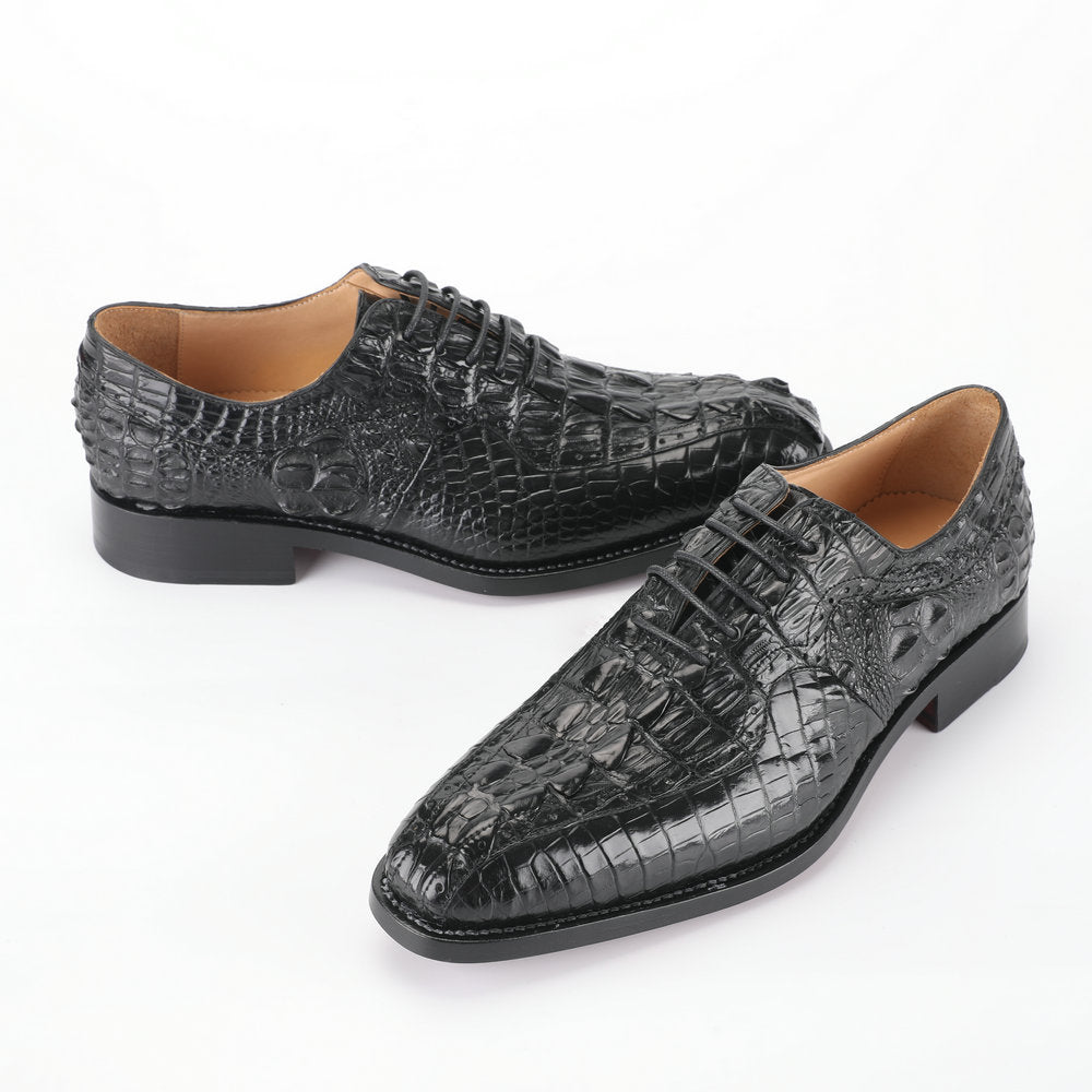 Crocodile skin men's leather shoes genuine leather high quality luxury wedding business formal suit shoes 