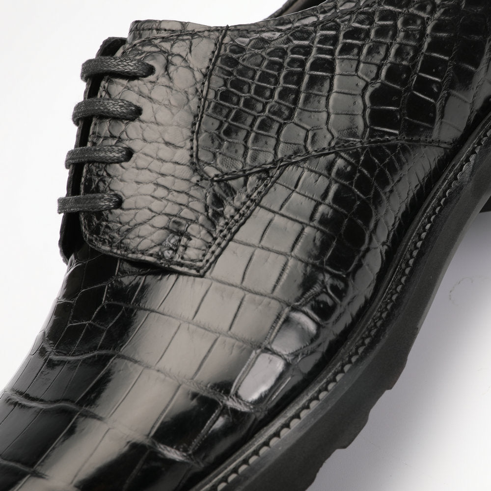 Men's Leather Shoes Genuine Leather Crocodile Belly Skin Anti-slip Wear-resistant Business Shoes Formal Suit Shoes 