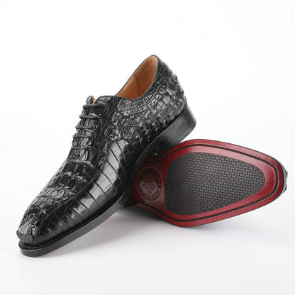 Crocodile skin men's leather shoes genuine leather high quality luxury wedding business formal suit shoes 