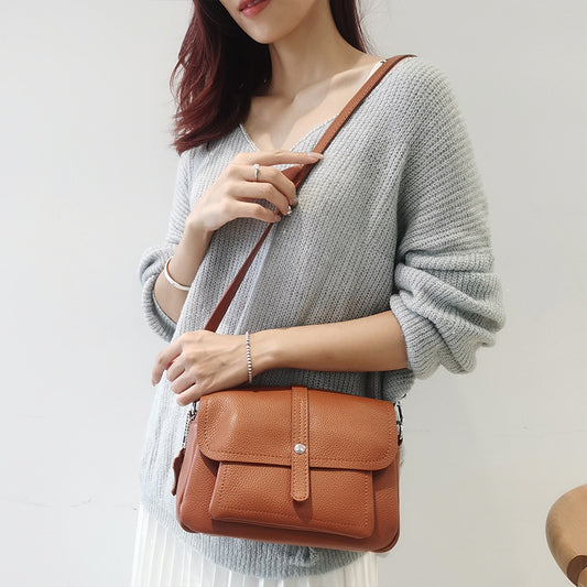 Retro cowhide women bag large capacity women bag fashion commuter bag shoulder bag