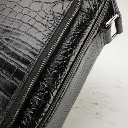 Shoulder bag, crocodile skin, genuine leather, crossbody bag, outdoor, casual, business use 