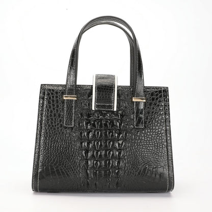 Women's Leather Tote Bag Goes with Anything Siamese Crocodile Skin Shoulder Bag 2way Bag 