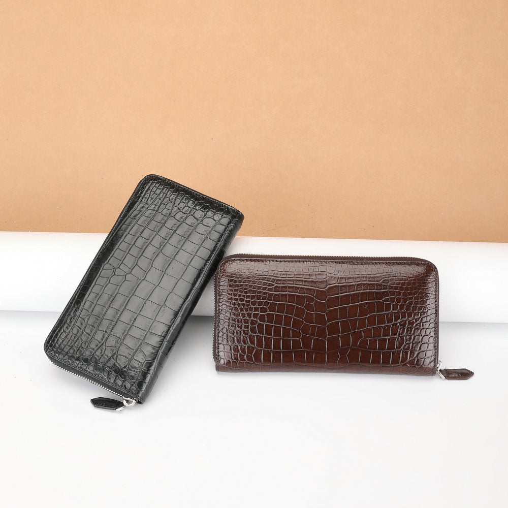 Thai Crocodile Skin Long Wallet Men's Genuine Leather Wallet Business Wallet 