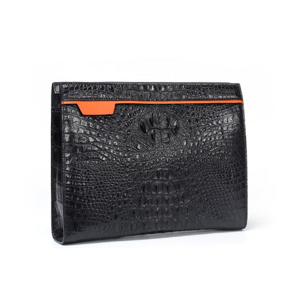 New type crocodile belly skin genuine leather men's handbag casual business large capacity card holder men's bag 