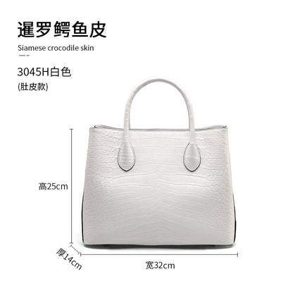 Crocodile skin women's bag genuine leather bag fashion trends women's bag large capacity handbag