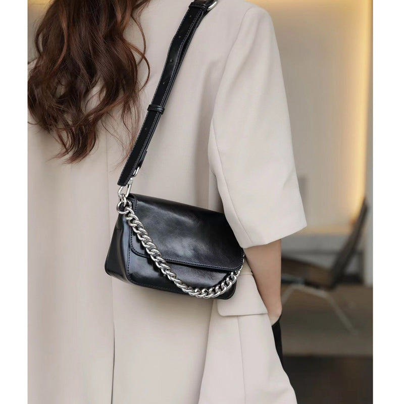 Women's Shoulder Bag Genuine Leather Women Bag Chain Bag Casual Cowhide Bag Goes with Anything