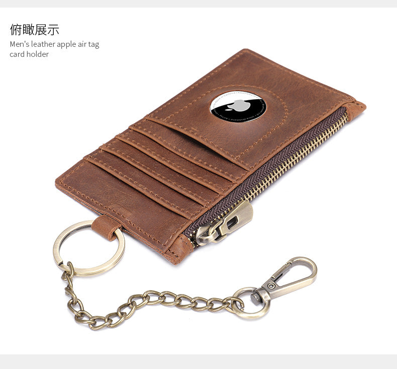 men's wallet airtag positioning retro card holder men's wallet 