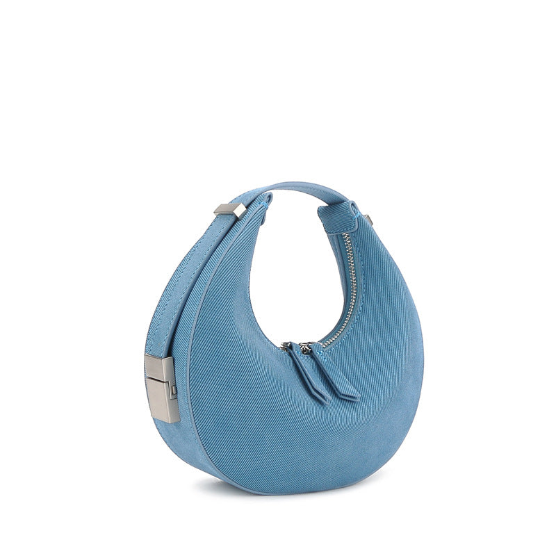 Women's Handbag Retro Small Circle Bag Handbag Armpit Shoulder Bag Half Moon Bag