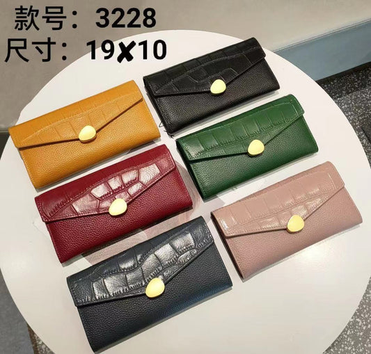 Long wallet ladies simple cowhide wallet mobile bag genuine leather wallet fashion 