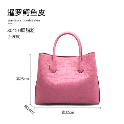 Crocodile skin women's bag genuine leather bag fashion trends women's bag large capacity handbag