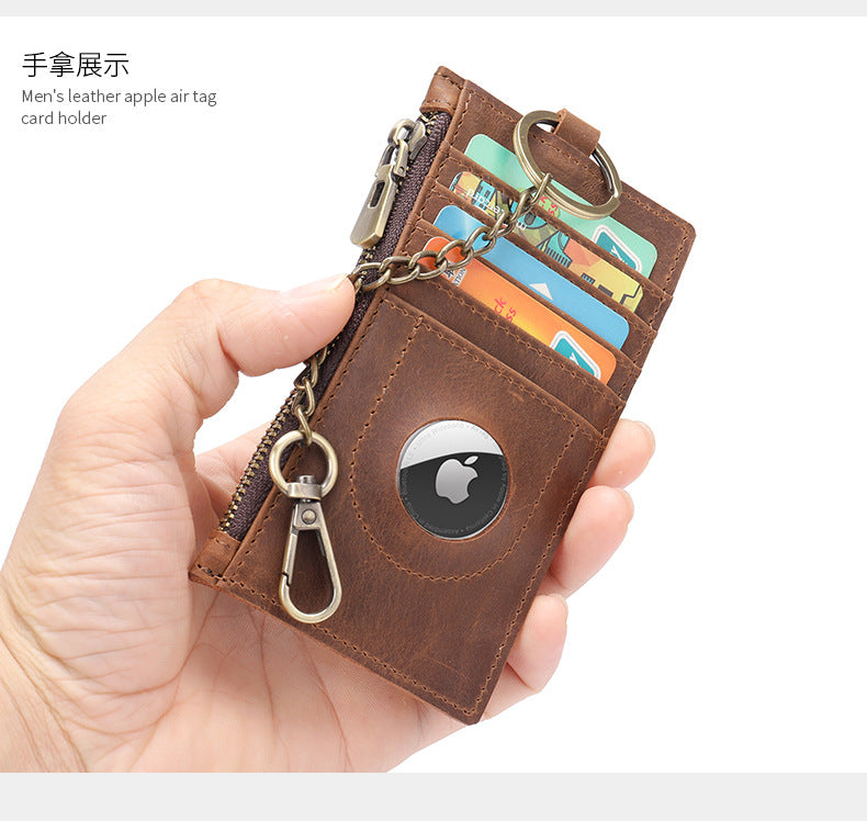 men's wallet airtag positioning retro card holder men's wallet 