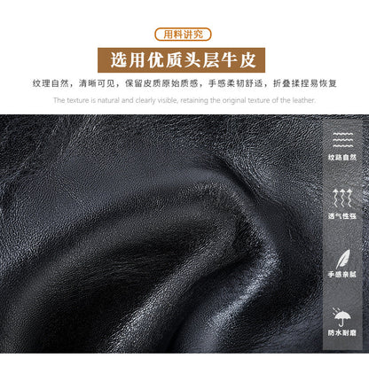 Men's Clutch Bag Genuine Cowhide Leather Quality Fashion Men's Wrist Bag Handbag