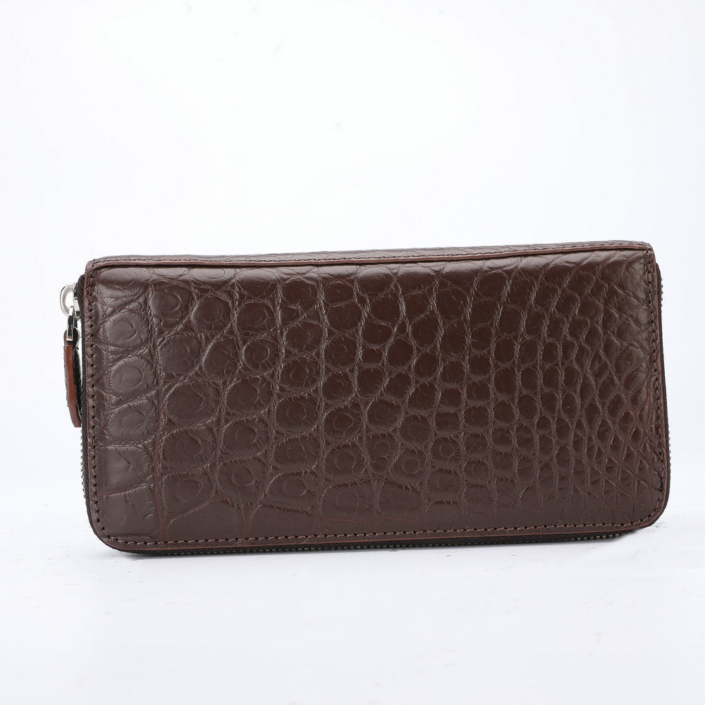 Matte Crocodile Belly Skin Genuine Leather Long Wallet High Quality Men's Wallet Men's Handbag