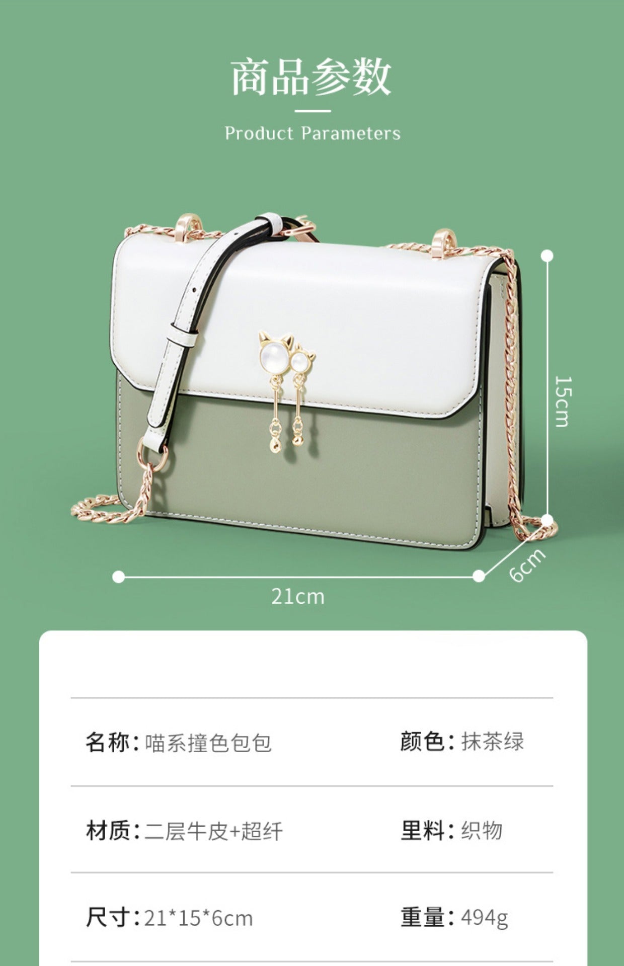 Women's Bag Luxury Shoulder Bag Pearl Chain Genuine Leather Fashion Shoulder Bag.Pochette