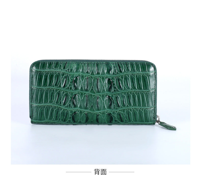 Women's Wallet Siamese Crocodile Skin Long Wallet Clutch Bag Zipper Wallet