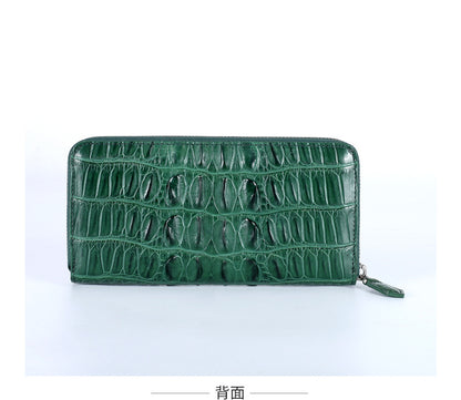 Women's Wallet Siamese Crocodile Skin Long Wallet Clutch Bag Zipper Wallet