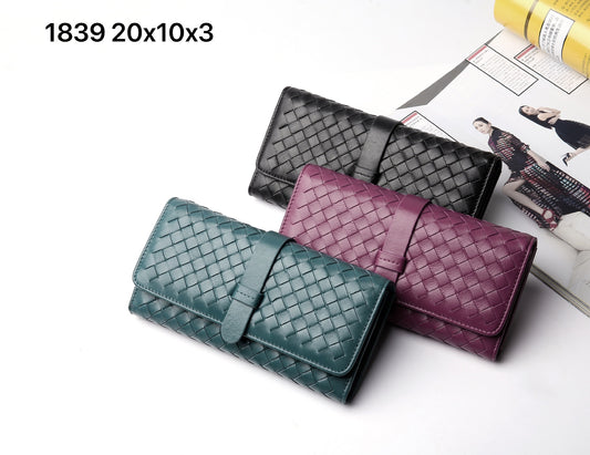 Long Wallet Knitted Women's Wallet Large Capacity Wallet Simple Clutch Bag Fashion Wallet