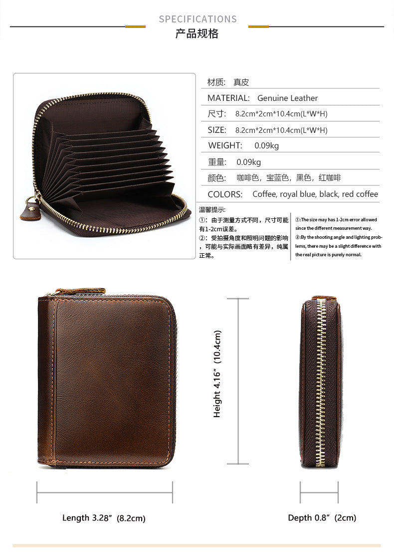 Men's Wallet Coin Purse Card Holder Compact Men's Card Bag Wallet 