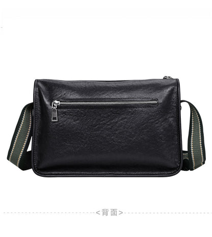 Men's Shoulder Bag Genuine Cowhide Leather Fashion Casual Commuting Crossbody Bag 