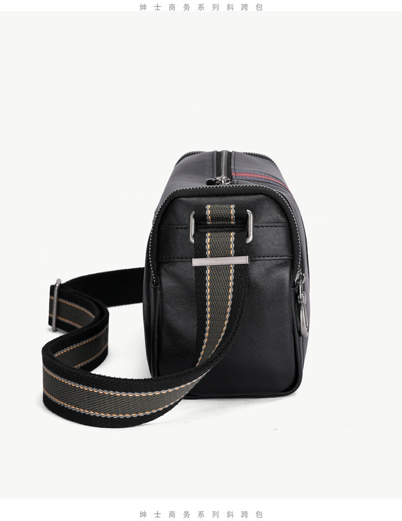 Men's Crossbody Bag Made of Genuine Cowhide Leather Fashion Casual Commuting Men's Shoulder Bag 