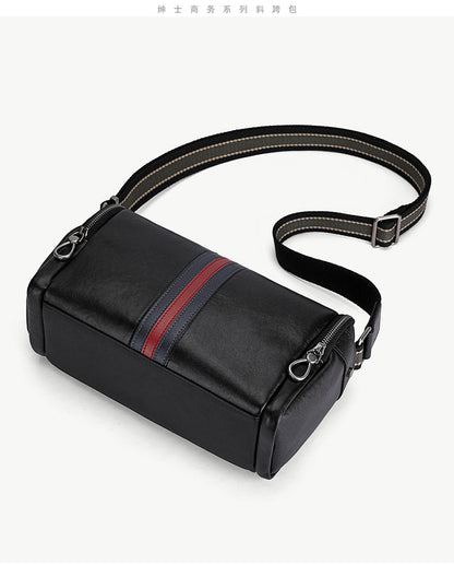 Men's Crossbody Bag Made of Genuine Cowhide Leather Fashion Casual Commuting Men's Shoulder Bag 