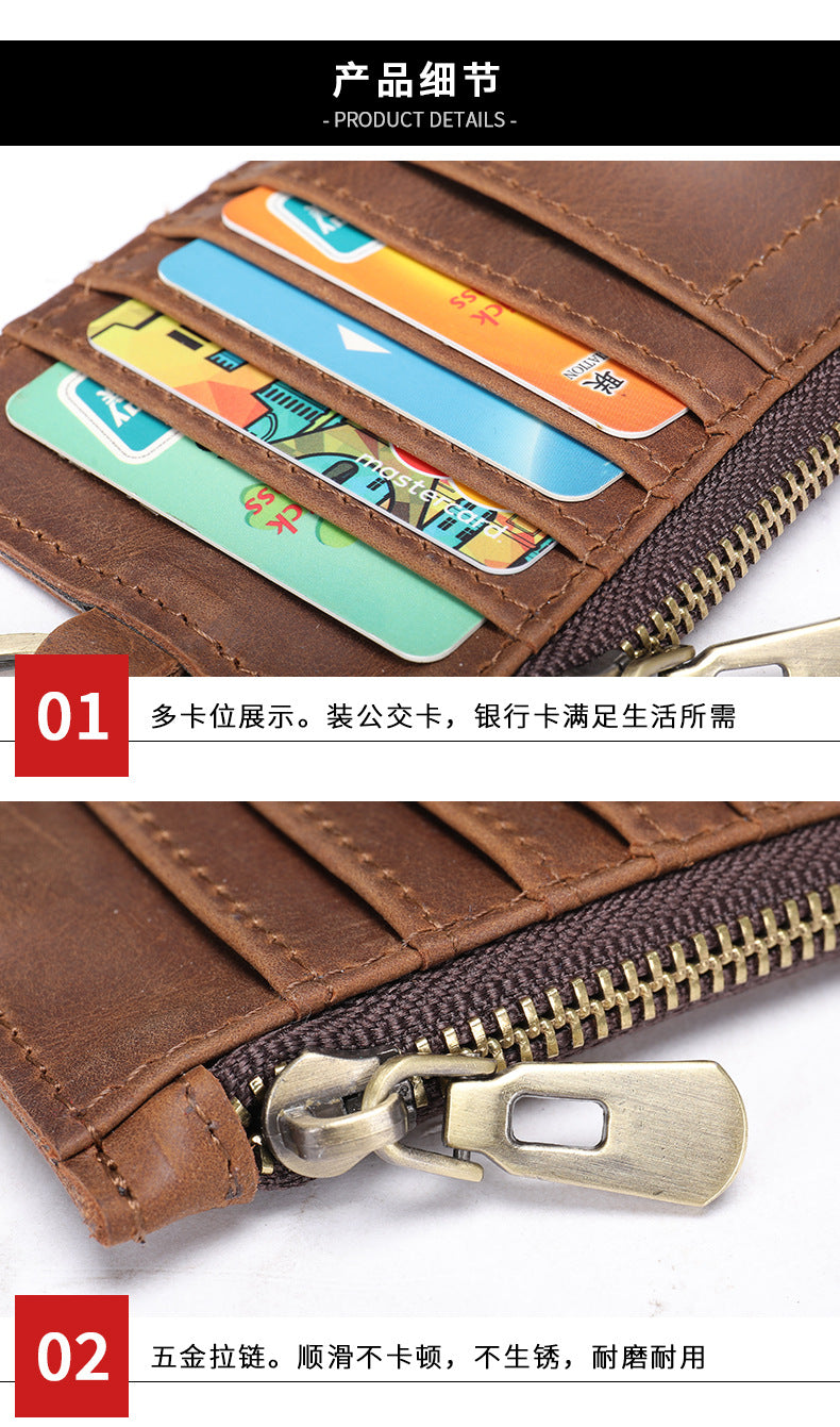 men's wallet airtag positioning retro card holder men's wallet 