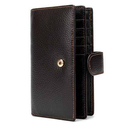 Men's long wallet made of genuine cowhide leather, high quality card holder, clutch bag, wallet for men 