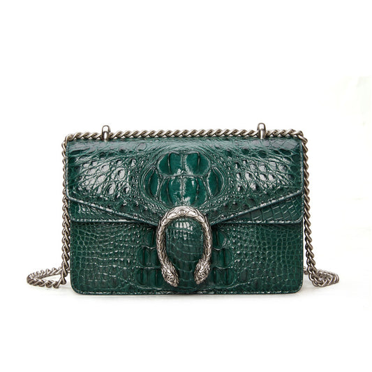 Crocodile leather chain bag fashionable genuine leather ladies shoulder bag casual bag women