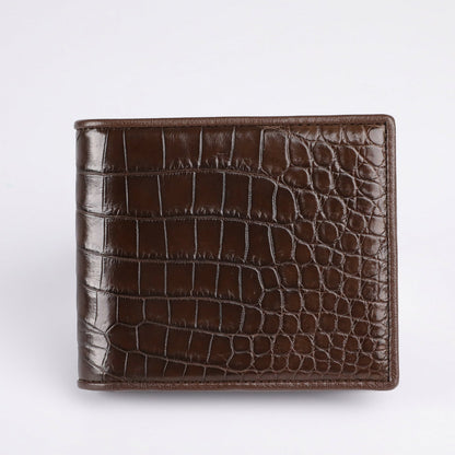 Crocodile Skin Short Wallet Genuine Leather Fashion Business Casual Coin Purse Wallet 