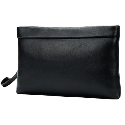 Men's clutch bag cowhide genuine leather Korean fashion business large capacity men's handbag 