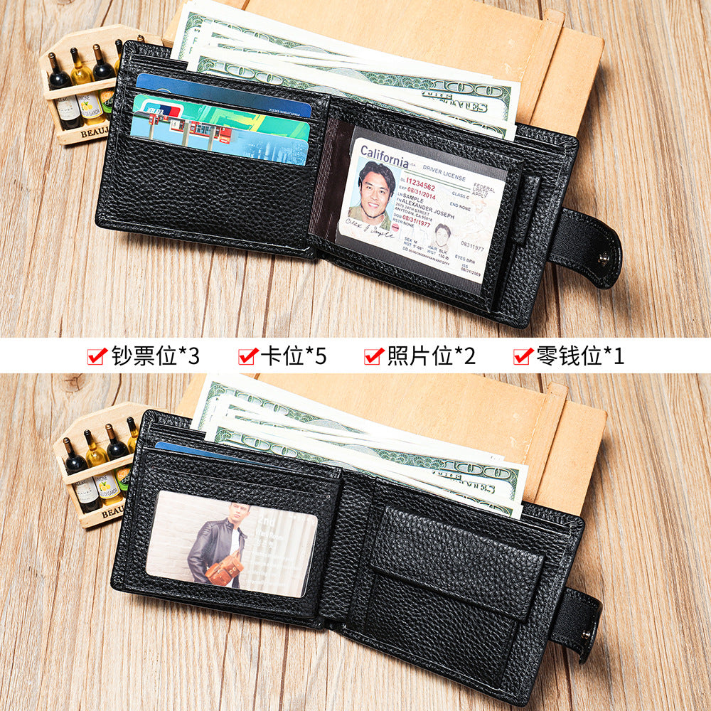 メンズ財布 rfid 牛皮本革製 カード入れ小銭 カジュアル レトロ 大容量 クラッチバッグ