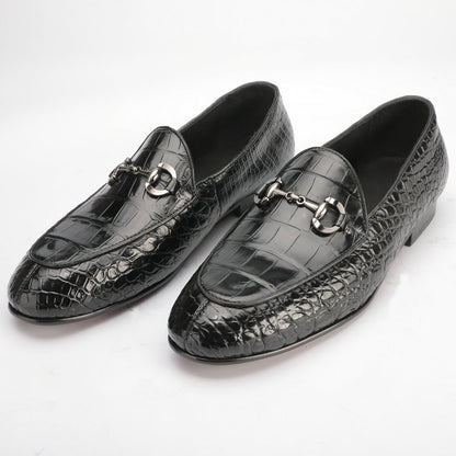 Crocodile Skin Genuine Leather Men's Leather Shoes Casual Business Men Shoes 