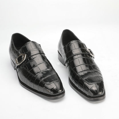 New crocodile skin men's leather shoes, genuine leather, non-slip business shoes 