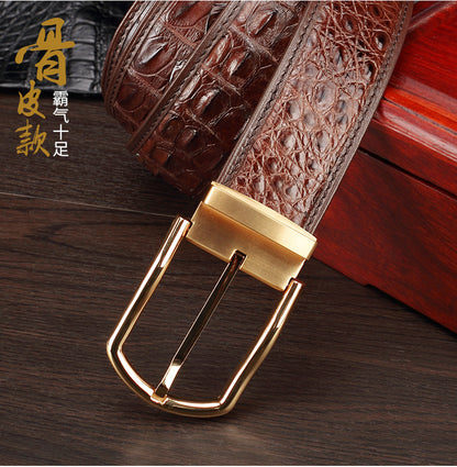 Men's Belt Siamese Crocodile Skin Genuine Leather Needle Buckle Casual Business High Quality Men's Belt 