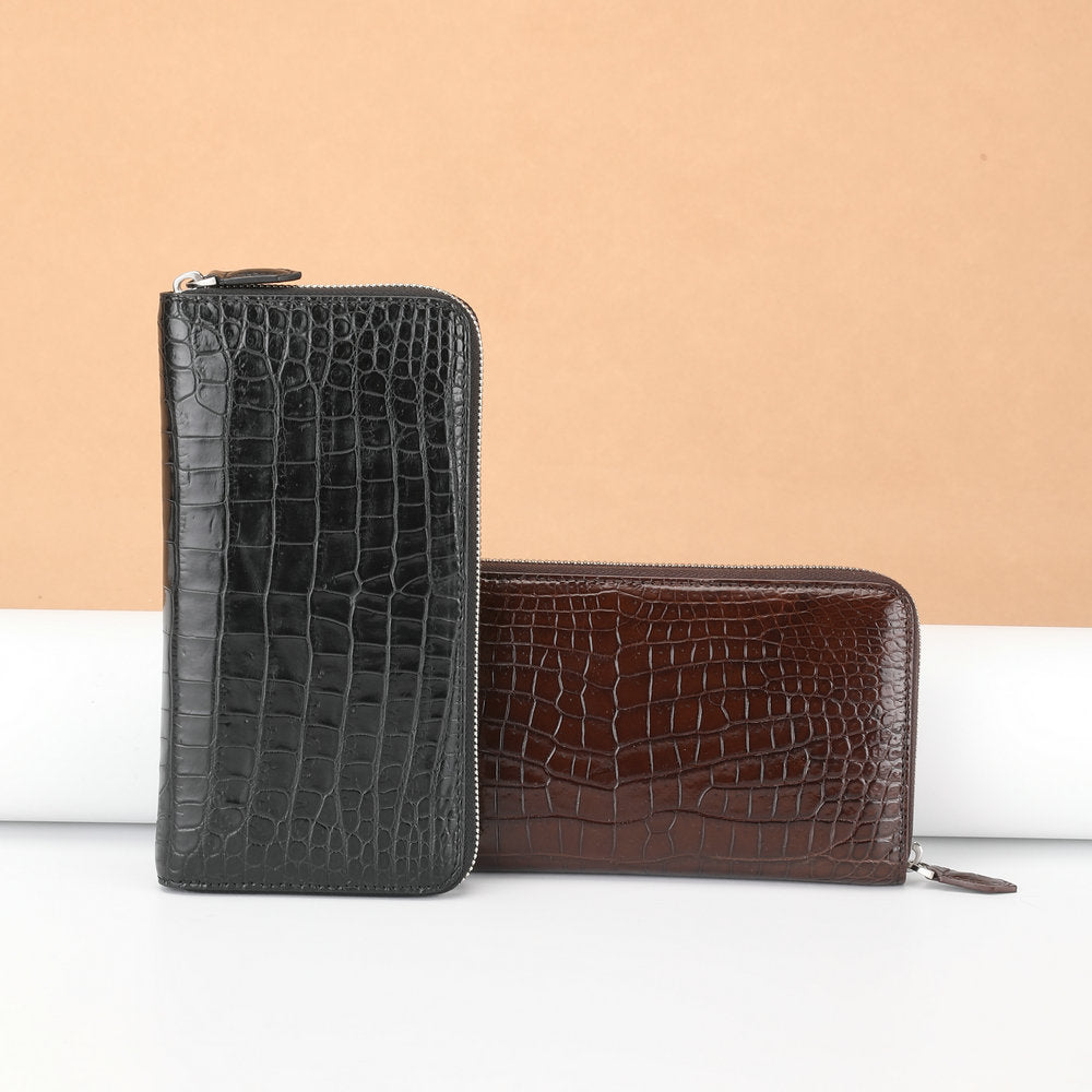 Thai Crocodile Skin Long Wallet Men's Genuine Leather Wallet Business Wallet 