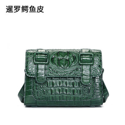 Fashionable crocodile leather casual shoulder bag for women